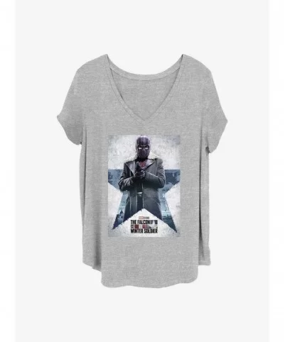 Crazy Deals Marvel The Falcon and the Winter Soldier Zemo Poster Girls T-Shirt Plus Size $7.86 T-Shirts