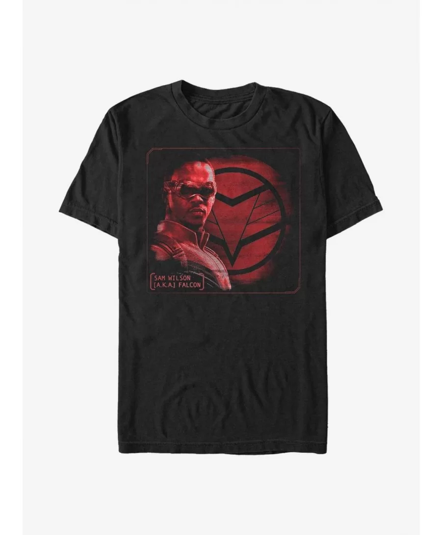 Limited-time Offer Marvel The Falcon And The Winter Soldier Falcon Profile T-Shirt $4.81 T-Shirts