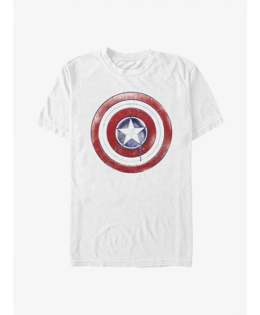 Clearance Marvel The Falcon And The Winter Soldier Paint Shield T-Shirt $5.44 T-Shirts