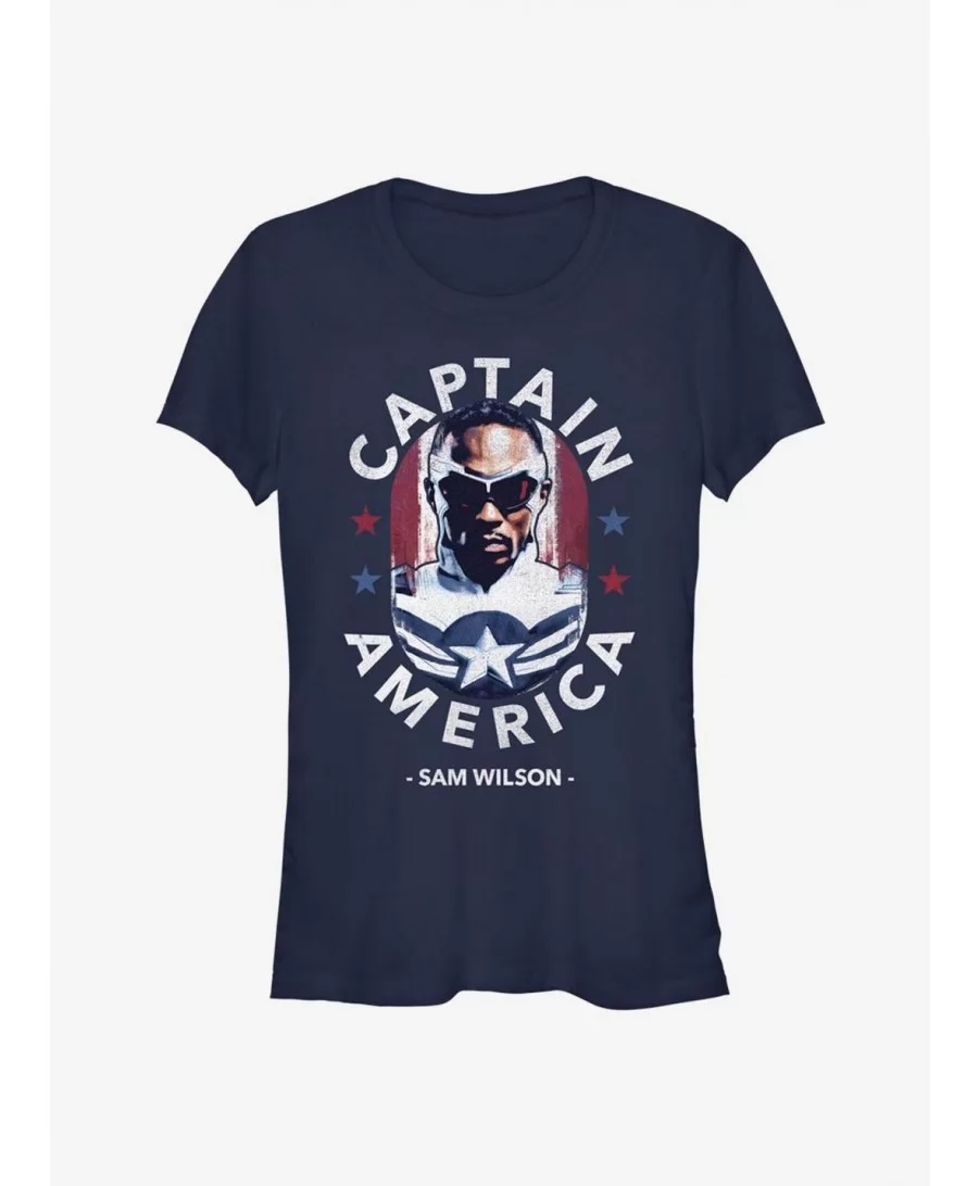 Pre-sale Discount Marvel The Falcon And The Winter Soldier Captain America Sam Wilson Girls T-Shirt $5.82 T-Shirts