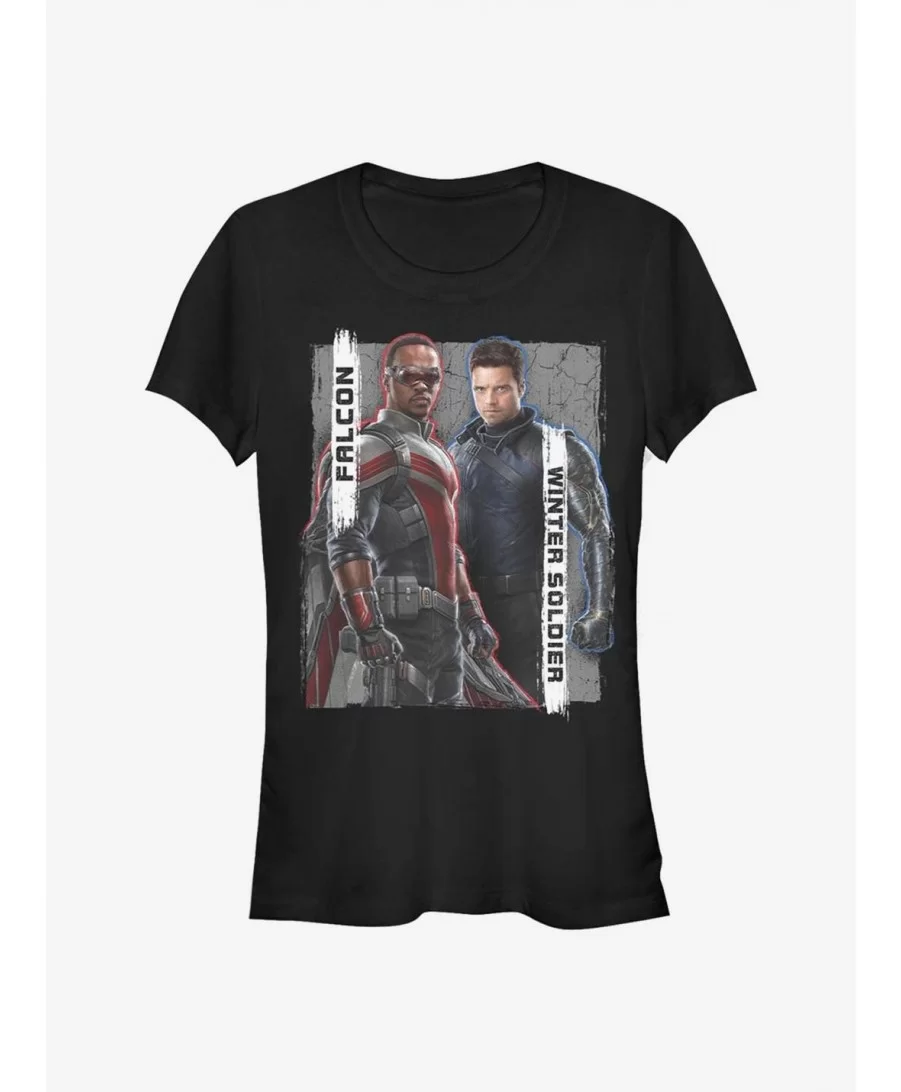 Huge Discount Marvel The Falcon And The Winter Soldier New Team Girls T-Shirt $8.09 T-Shirts