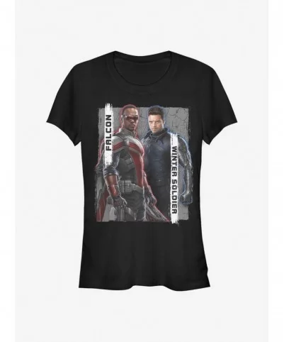 Huge Discount Marvel The Falcon And The Winter Soldier New Team Girls T-Shirt $8.09 T-Shirts