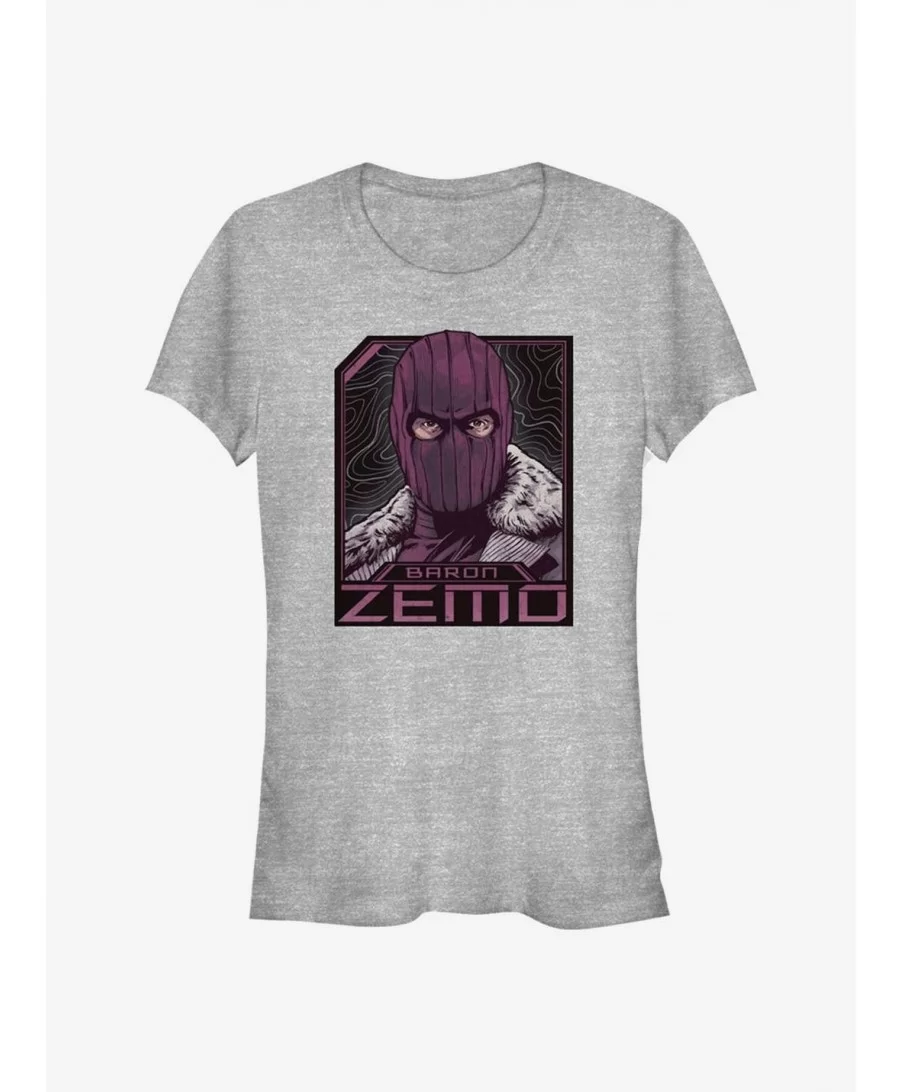 Discount Marvel The Falcon And The Winter Soldier Badge Of Baron Zemo Girls T-Shirt $7.44 T-Shirts