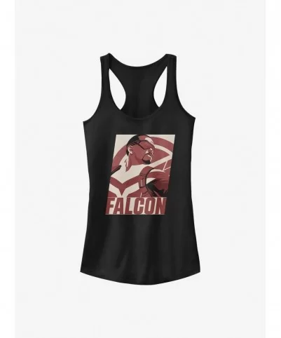 Pre-sale Discount Marvel The Falcon And The Winter Soldier Falcon Poster Girls Tank $5.98 Tanks