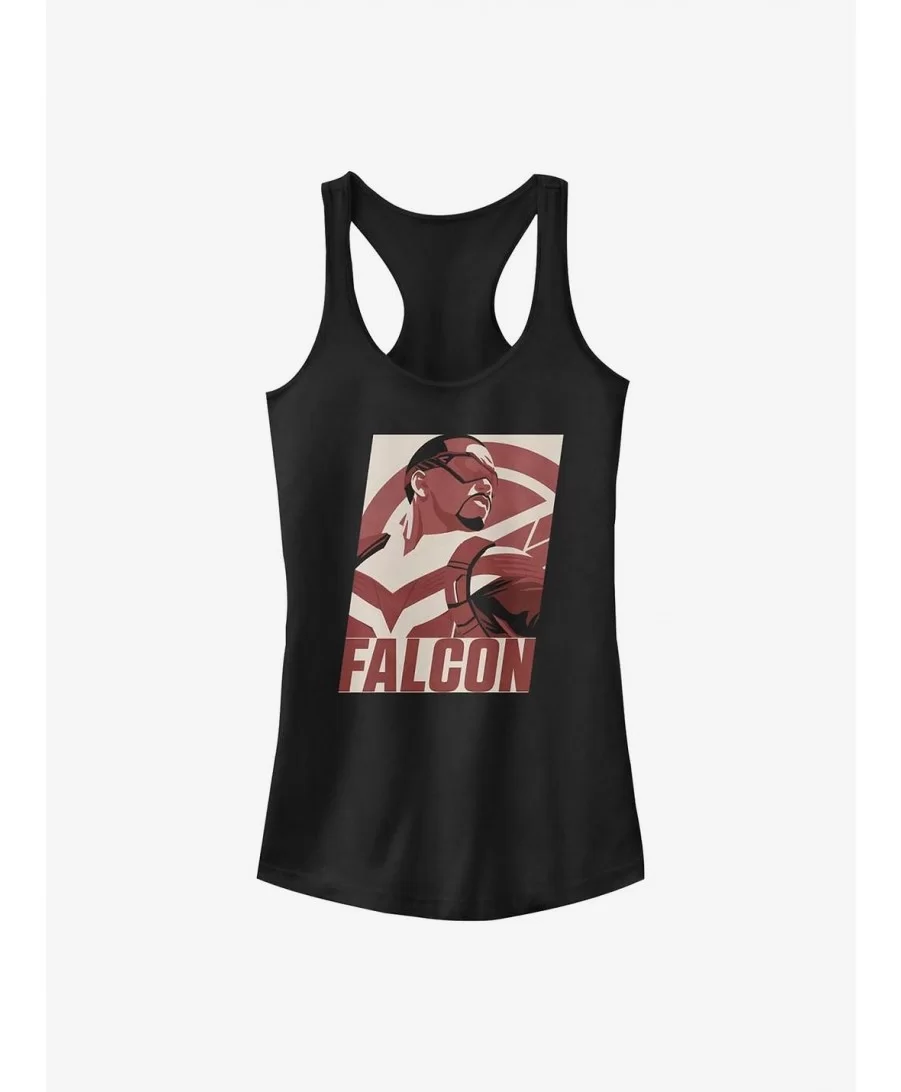 Pre-sale Discount Marvel The Falcon And The Winter Soldier Falcon Poster Girls Tank $5.98 Tanks