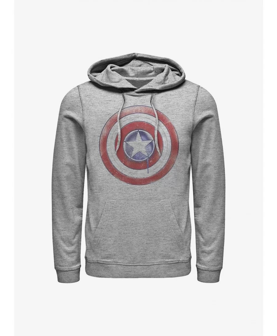 Absolute Discount Marvel The Falcon And The Winter Soldier Paint Shield Hoodie $17.24 Hoodies