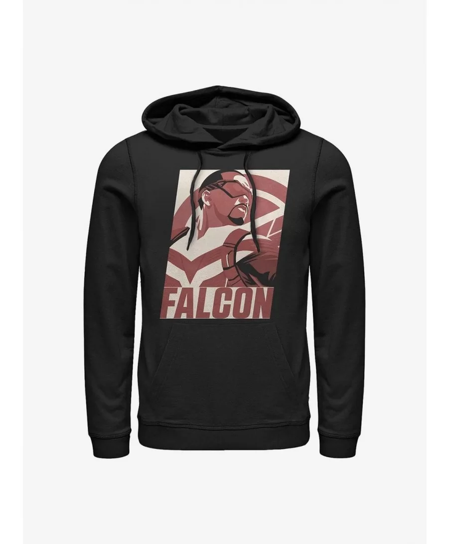 Low Price Marvel The Falcon And The Winter Soldier Falcon Poster Hoodie $14.01 Hoodies