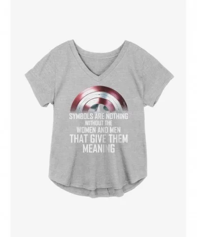 Flash Deal Marvel The Falcon And The Winter Soldier Meaning Of Symbols Girls Plus Size T-Shirt $9.71 T-Shirts