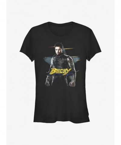 Hot Selling Marvel The Falcon And The Winter Soldier Bucky Girls T-Shirt $8.09 T-Shirts