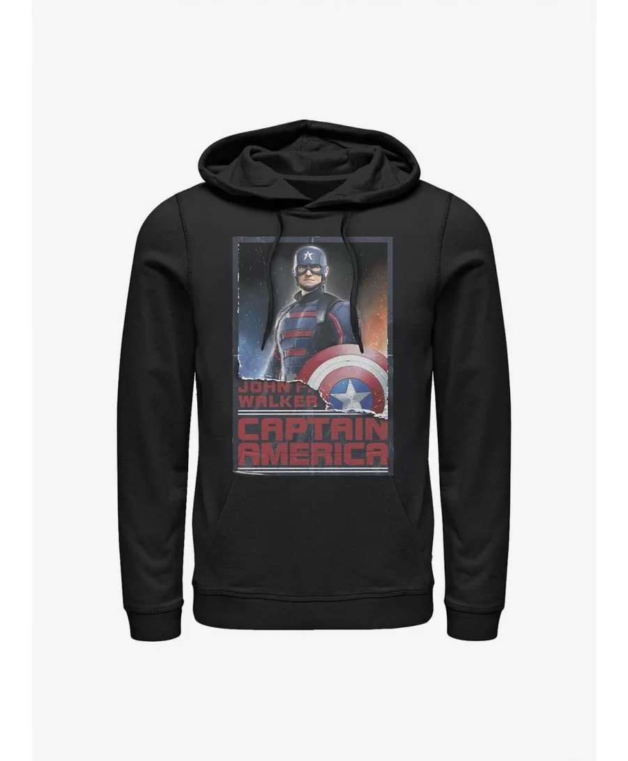 Value for Money Marvel The Falcon And The Winter Soldier Walker Captain America Hoodie $17.60 Hoodies