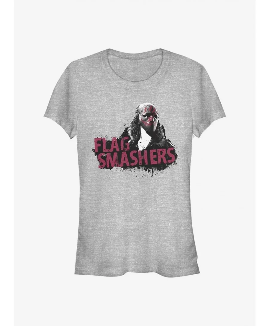 Limited Time Special Marvel The Falcon And The Winter Soldier Flag Smashers Girls T-Shirt $5.66 T-Shirts