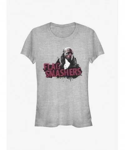 Limited Time Special Marvel The Falcon And The Winter Soldier Flag Smashers Girls T-Shirt $5.66 T-Shirts