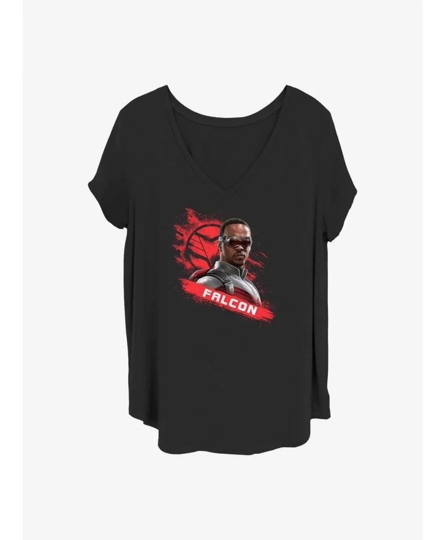 Premium Marvel The Falcon and the Winter Soldier Falcon's Mission Girls T-Shirt Plus Size $11.33 T-Shirts