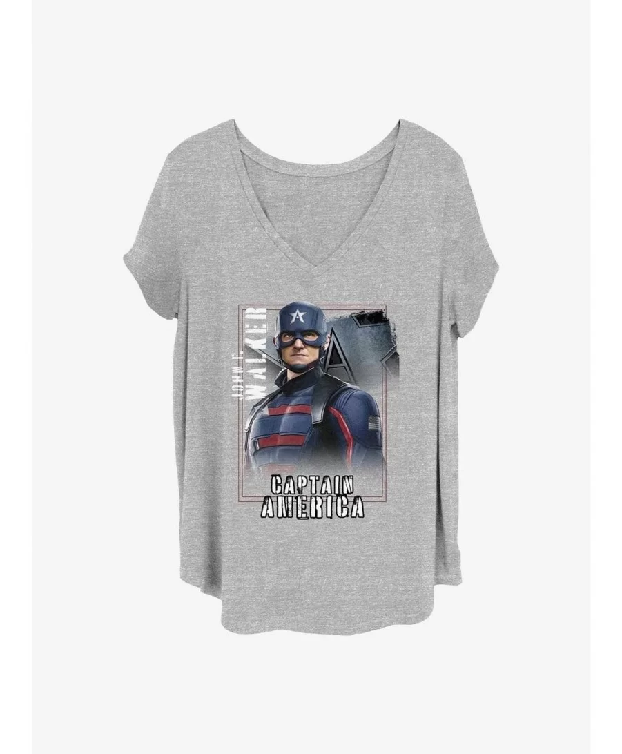 Clearance Marvel The Falcon and the Winter Soldier Walker Hero Girls T-Shirt Plus Size $11.56 T-Shirts