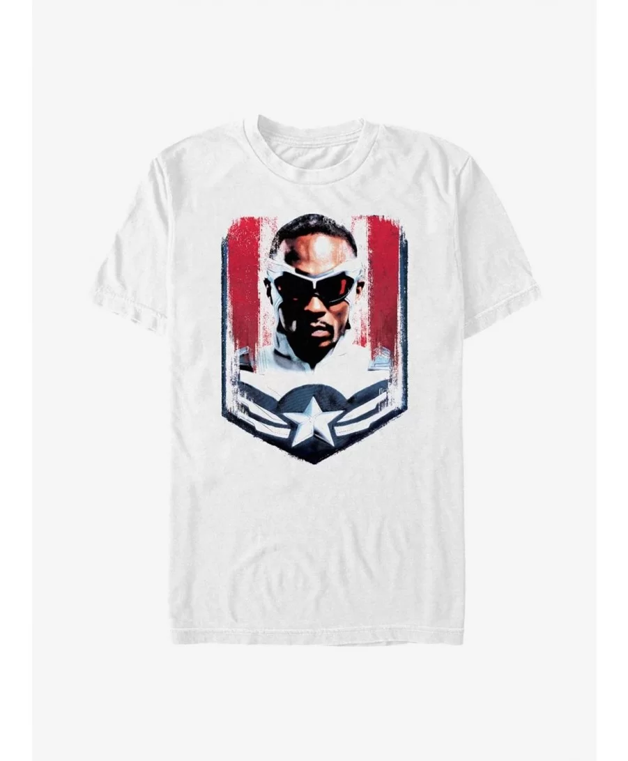 Pre-sale Marvel The Falcon And The Winter Soldier Sam Wilson Captain America Frame T-Shirt $7.77 T-Shirts