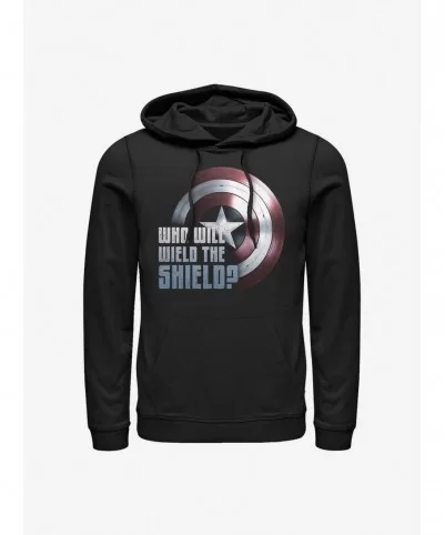 Absolute Discount Marvel The Falcon And The Winter Soldier Wielding The Shield Hoodie $11.85 Hoodies