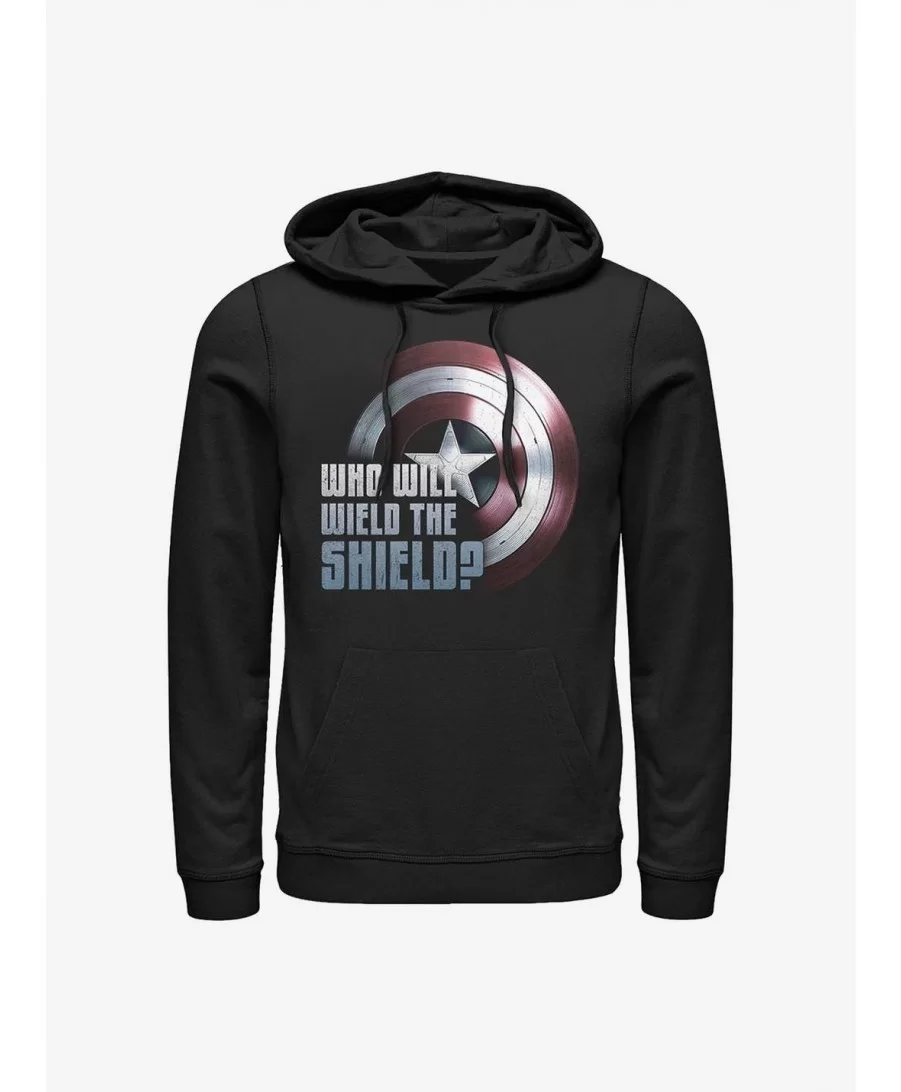 Absolute Discount Marvel The Falcon And The Winter Soldier Wielding The Shield Hoodie $11.85 Hoodies