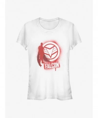 Limited Time Special Marvel The Falcon And The Winter Soldier Falcon Spray Paint Girls T-Shirt $6.96 T-Shirts