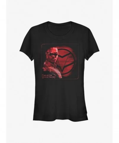 Premium Marvel The Falcon And The Winter Soldier Falcon Profile Girls T-Shirt $5.18 T-Shirts