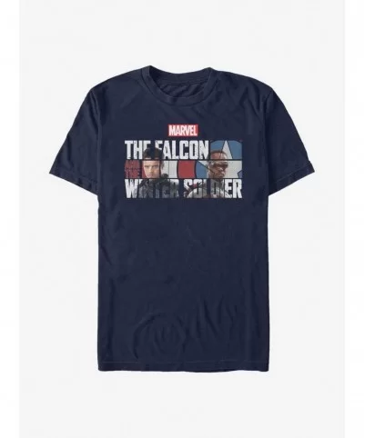 Exclusive Price Marvel The Falcon And The Winter Soldier Logo Fill T-Shirt $4.97 T-Shirts