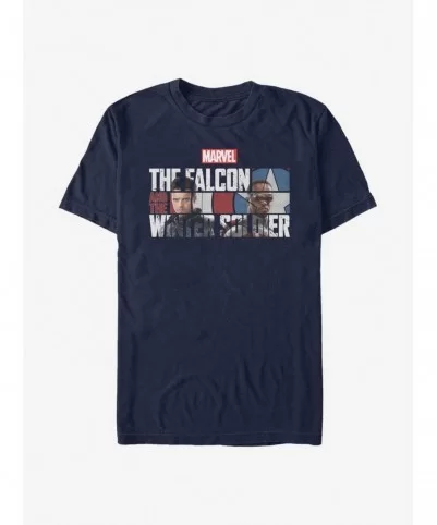 Exclusive Price Marvel The Falcon And The Winter Soldier Logo Fill T-Shirt $4.97 T-Shirts