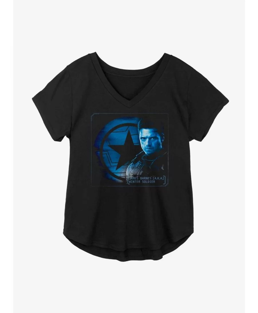 Fashion Marvel The Falcon And The Winter Soldier Barnes A.K.A. Shield Girls Plus Size T-Shirt $7.86 T-Shirts