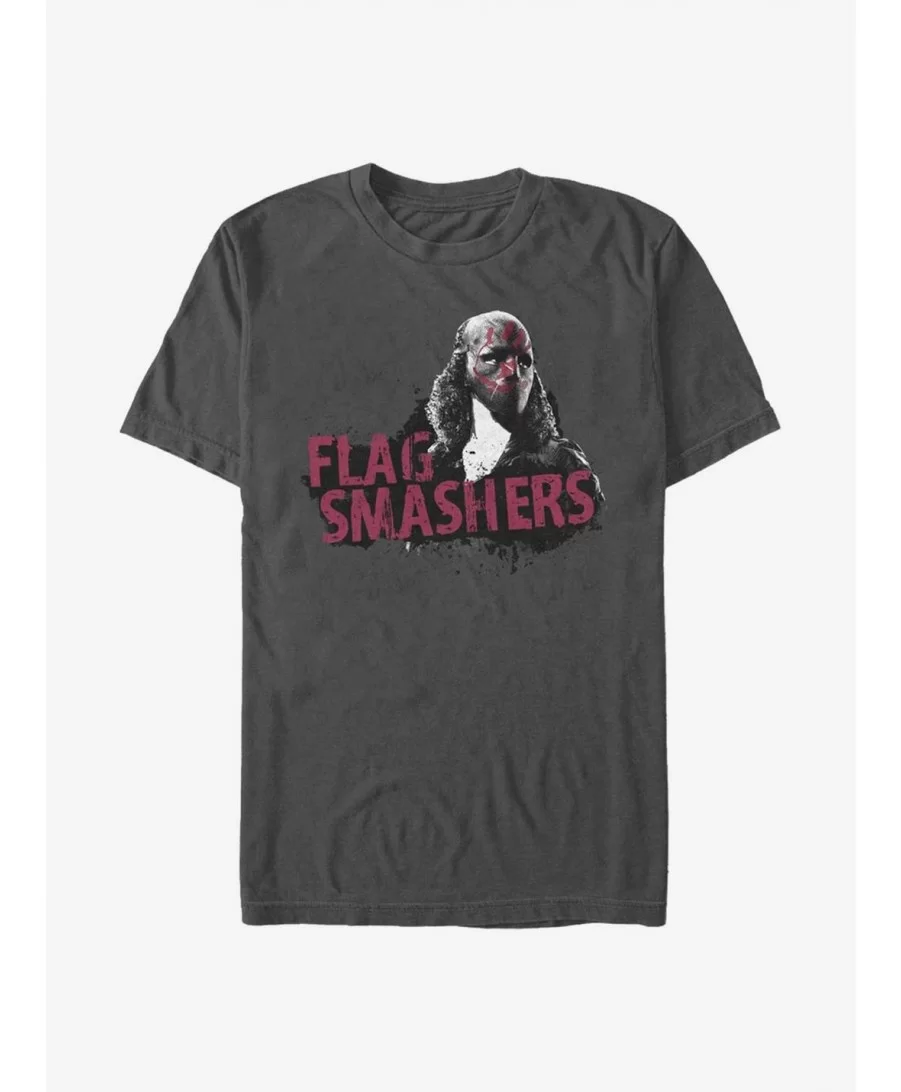 Discount Marvel The Falcon And The Winter Soldier Flag Smashers T-Shirt $7.30 T-Shirts