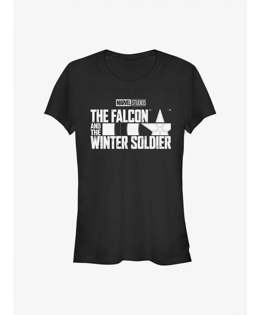 Flash Sale Marvel The Falcon And The Winter Soldier Logo Girls T-Shirt $6.80 T-Shirts