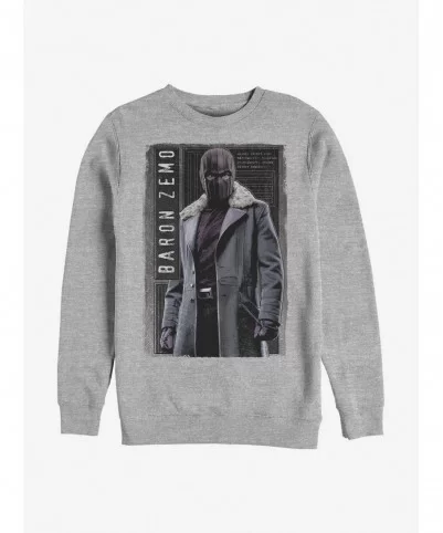 Cheap Sale Marvel The Falcon And The Winter Soldier Baron Panel Crew Sweatshirt $10.92 Sweatshirts