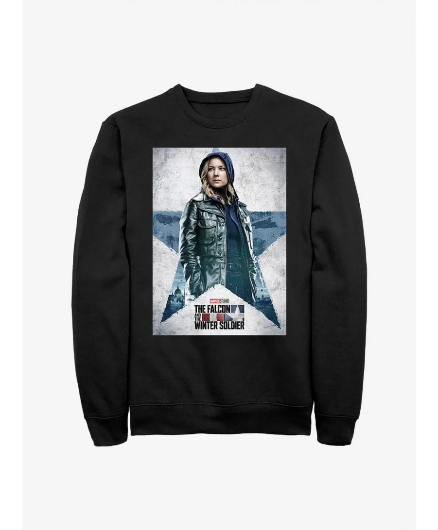 Festival Price Marvel The Falcon And The Winter Soldier Carter Poster Crew Sweatshirt $10.04 Sweatshirts