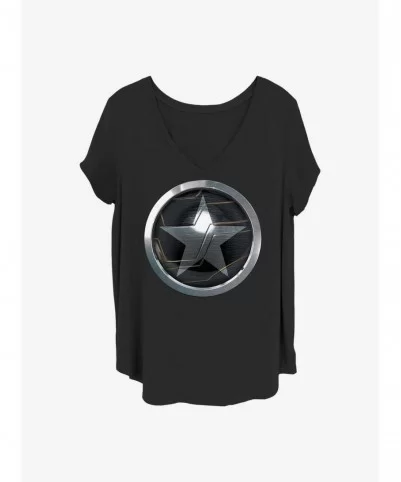 Limited-time Offer Marvel The Falcon and the Winter Soldier Soldier Logo Girls T-Shirt Plus Size $11.56 T-Shirts