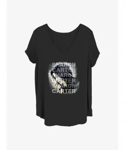 Festival Price Marvel The Falcon and the Winter Soldier Carter Overlay Girls T-Shirt Plus Size $10.40 T-Shirts