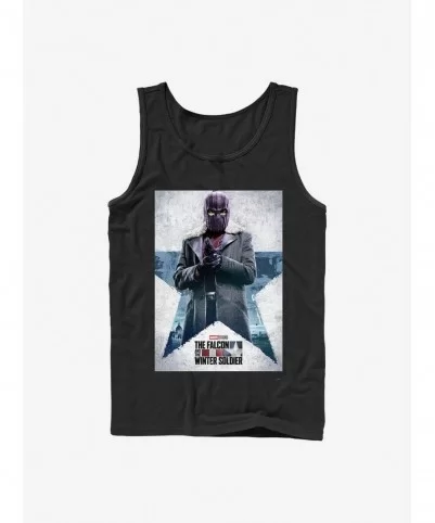 Hot Sale Marvel The Falcon And The Winter Soldier Zemo Poster Tank $9.56 Tanks