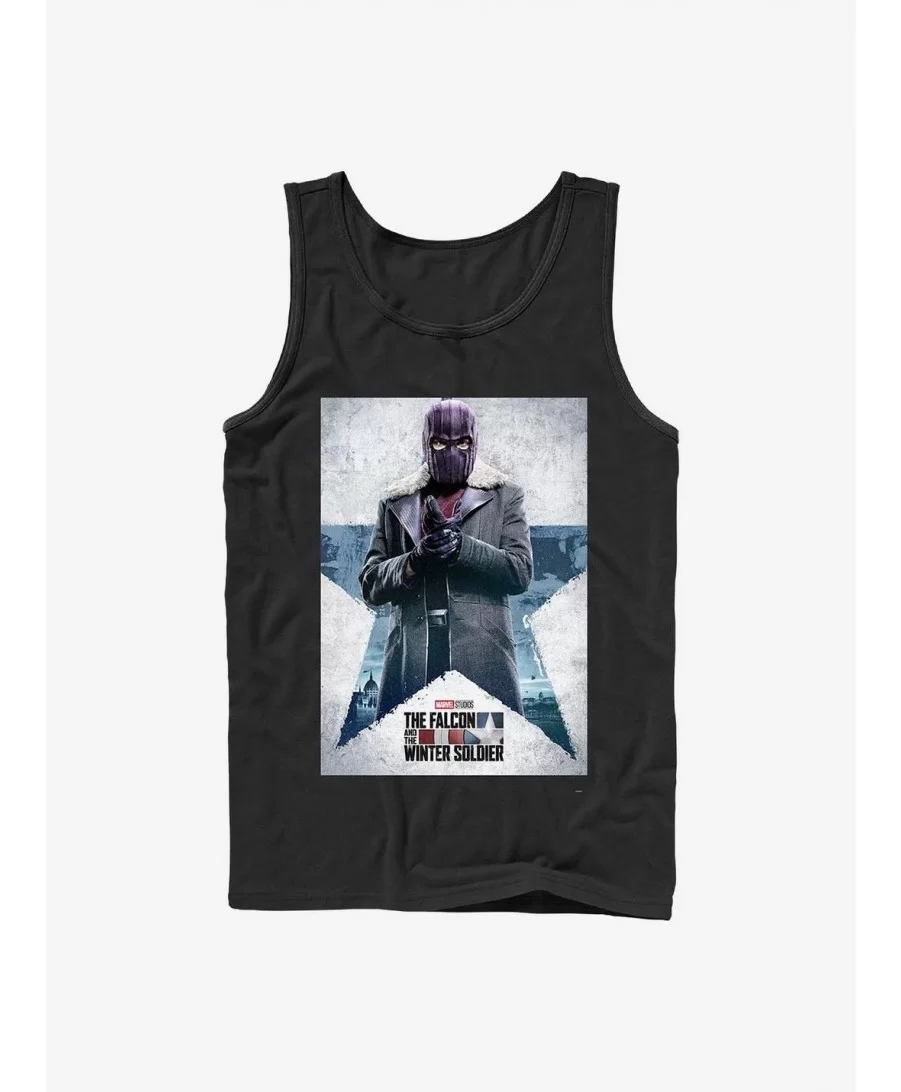 Hot Sale Marvel The Falcon And The Winter Soldier Zemo Poster Tank $9.56 Tanks