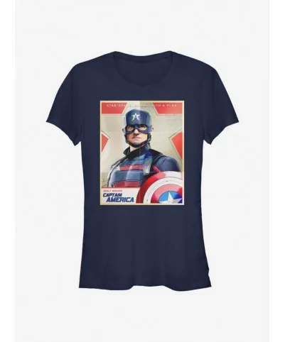 Sale Item Marvel The Falcon And The Winter Soldier Captain America Poster Girls T-Shirt $5.34 T-Shirts