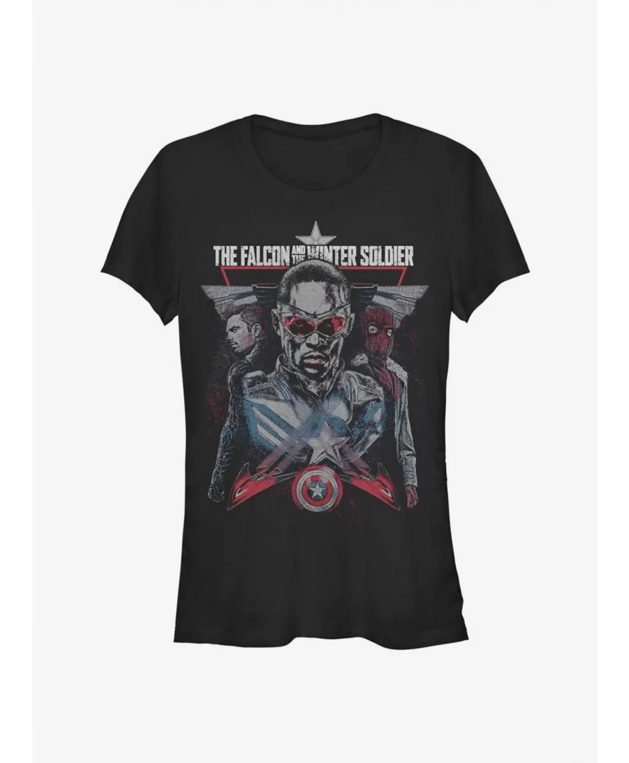 Best Deal Marvel The Falcon And The Winter Soldier The Characters Girls T-Shirt $6.63 T-Shirts