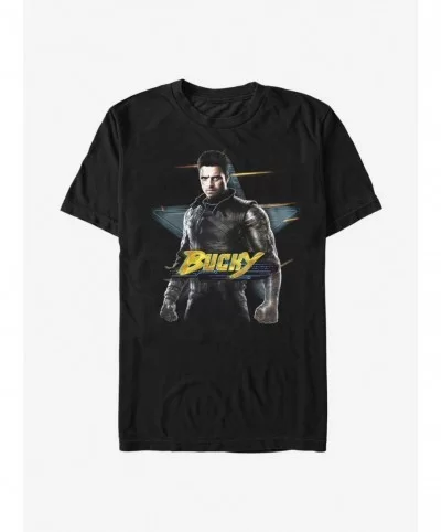 Cheap Sale Marvel The Falcon And The Winter Soldier Bucky T-Shirt $7.14 T-Shirts