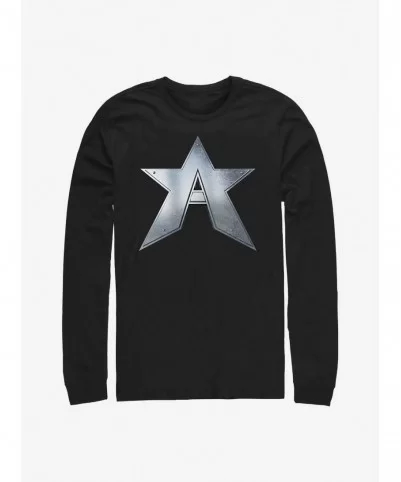 Value Item Marvel The Falcon And The Winter Soldier John Walker Captain Symbol Long-Sleeve T-Shirt $10.26 T-Shirts