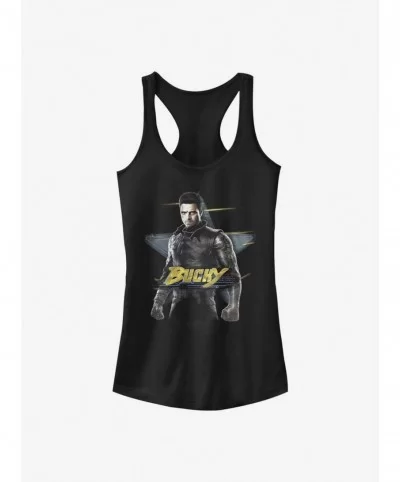 Limited-time Offer Marvel The Falcon And The Winter Soldier Bucky Girls Tank $9.76 Tanks