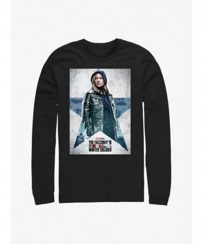 Absolute Discount Marvel The Falcon And The Winter Soldier Carter Poster Long-Sleeve T-Shirt $10.53 T-Shirts