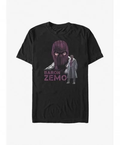 Discount Sale Marvel The Falcon And The Winter Soldier Masked Baron Zemo T-Shirt $6.83 T-Shirts