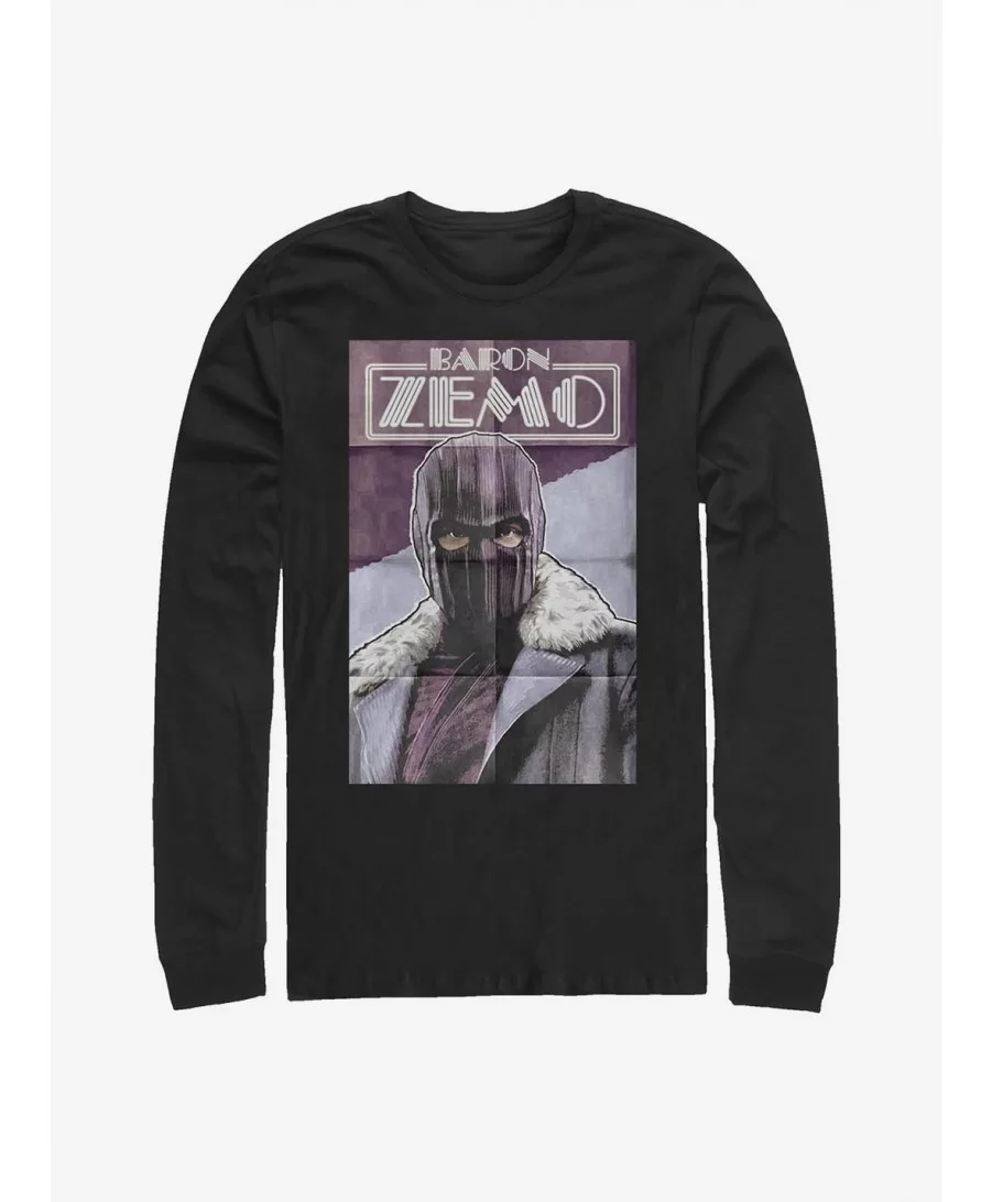 Seasonal Sale Marvel The Falcon And The Winter Soldier Zemo Poster Long-Sleeve T-Shirt $9.48 T-Shirts