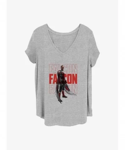 Big Sale Marvel The Falcon and the Winter Soldier Falcon Girls T-Shirt Plus Size $10.40 T-Shirts