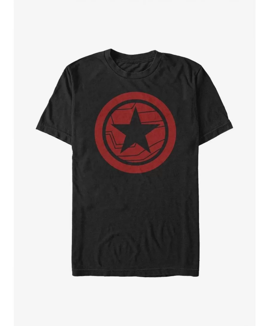 Exclusive Marvel The Falcon And The Winter Soldier Red Shield T-Shirt $5.90 T-Shirts