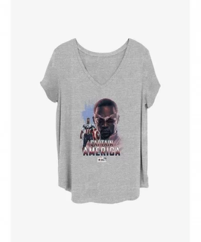 Hot Selling Marvel The Falcon and the Winter Soldier Sam Captain America Girls T-Shirt Plus Size $11.10 T-Shirts