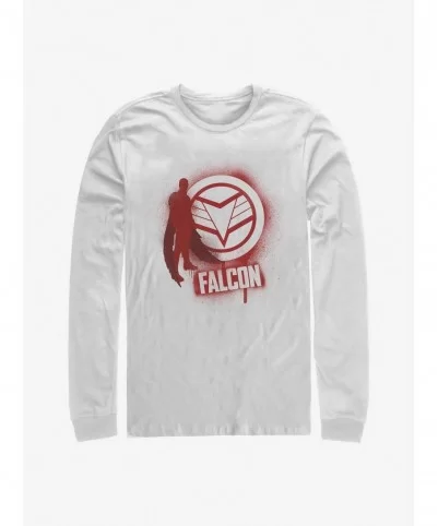 Special Marvel The Falcon And The Winter Soldier Falcon Spray Paint Long-Sleeve T-Shirt $11.58 T-Shirts