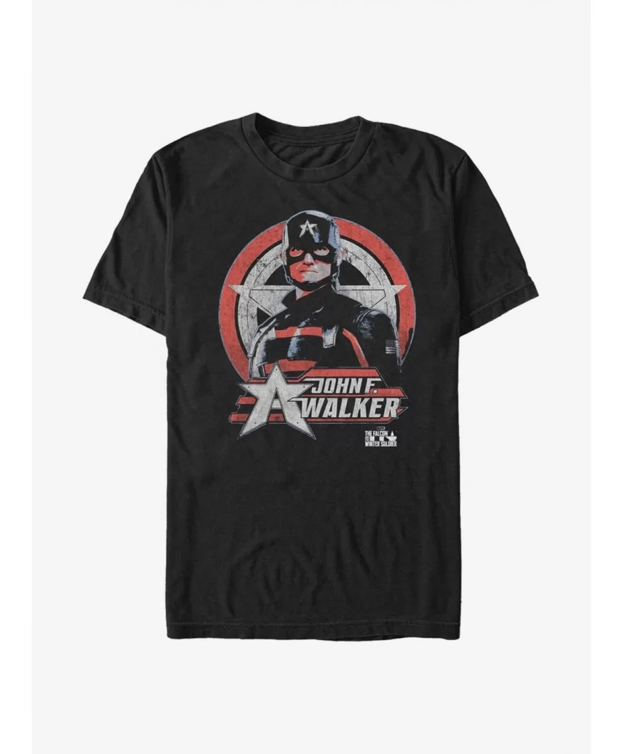 Seasonal Sale Marvel The Falcon And The Winter Soldier Captain Walker T-Shirt $5.12 T-Shirts