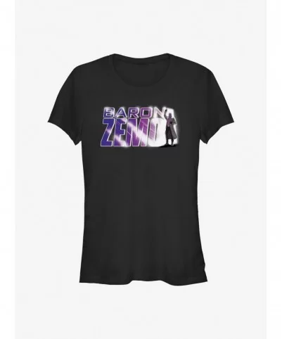 Fashion Marvel The Falcon And The Winter Soldier Baron Zemo Girls T-Shirt $5.18 T-Shirts