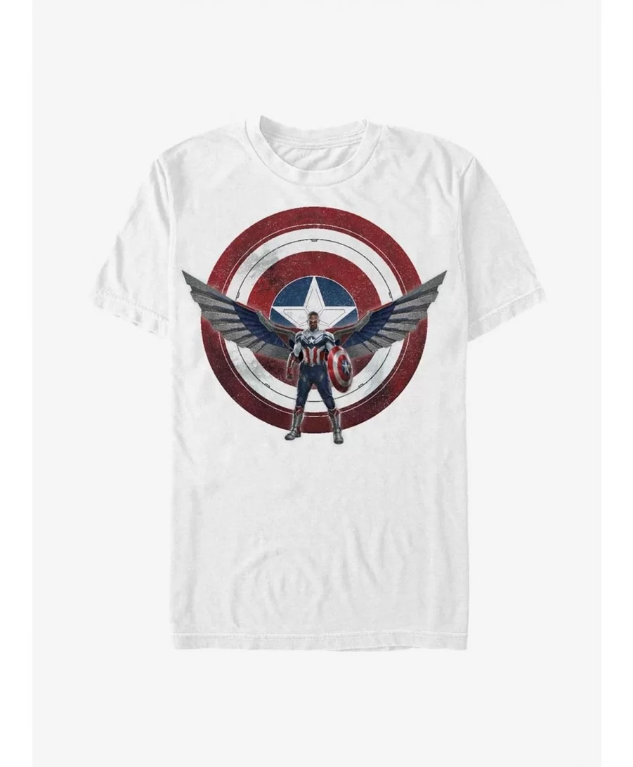 Crazy Deals Marvel The Falcon And The Winter Soldier Sam Wilson Is Captain America T-Shirt $5.28 T-Shirts