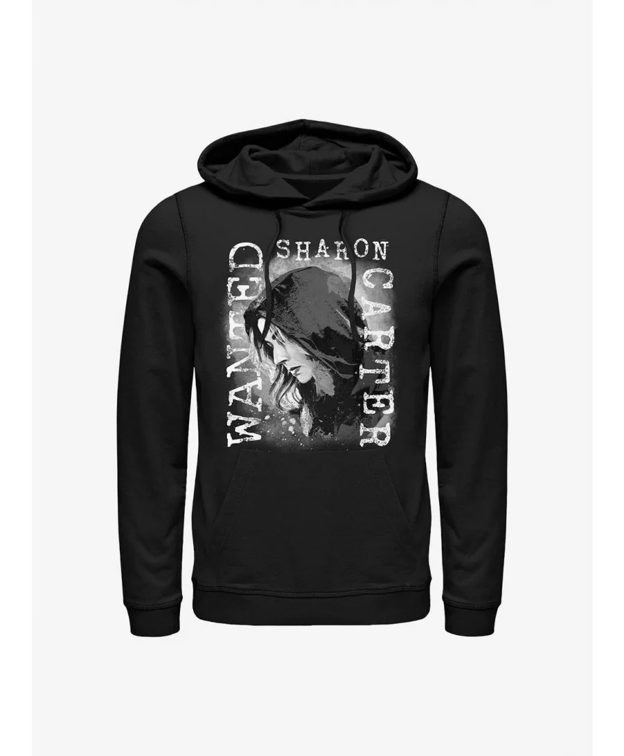 Hot Sale Marvel The Falcon And The Winter Soldier Soldier Sharon Carter Wanted Hoodie $12.93 Hoodies